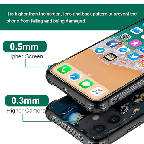 Coque iPhone 11 méduse bleu foncé en polycarbonate rigide - 5