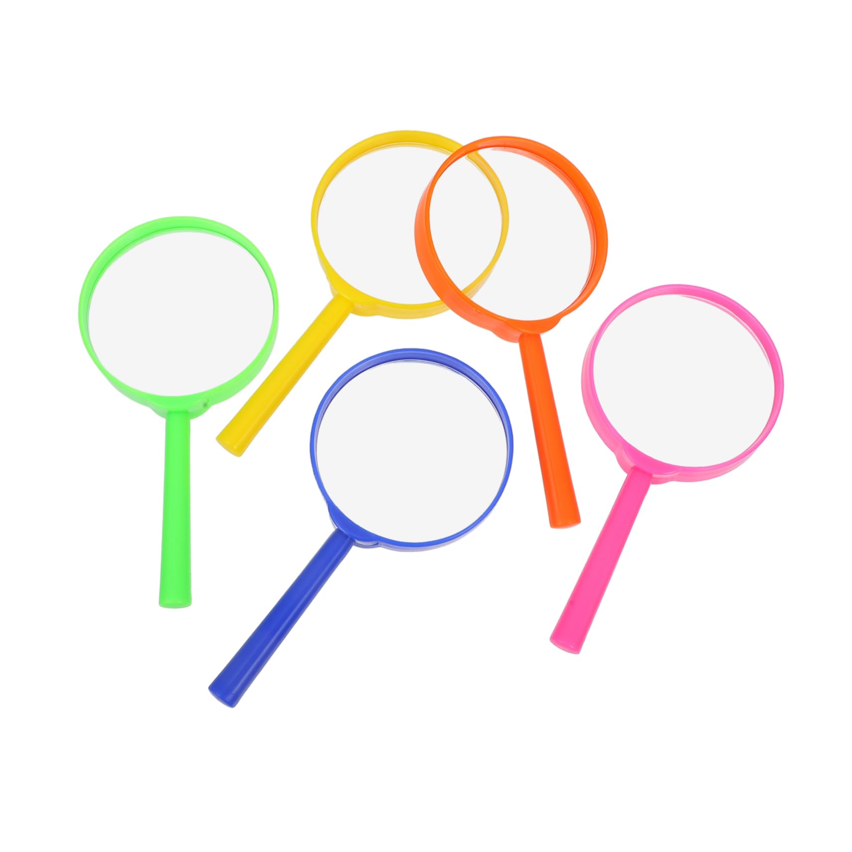 KOMBIUDA 5pcs Magnifier Handheld Magnifying Lens for Outdoor Exploration Science Experiments and Learning Activities Lightweight and Portable for