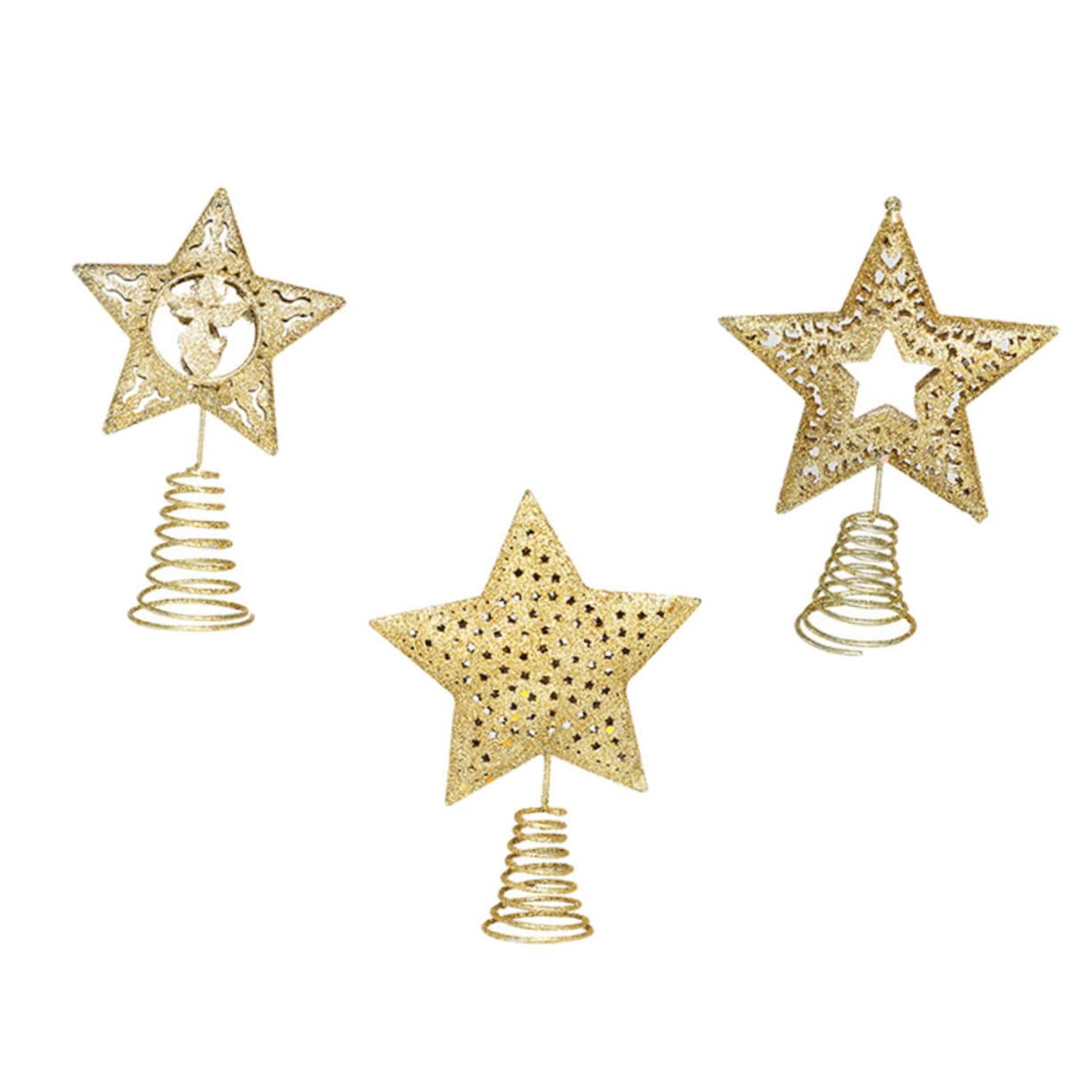 MAGICLULU 12 Pièces Étoile Pentagramme Décor De Noël Décoration D'intérieur Décorations pour La Maison Topper Étoile De Sapin De Noël Ornement d'arbre De Cinq- Accessoires Ménage Le Fer