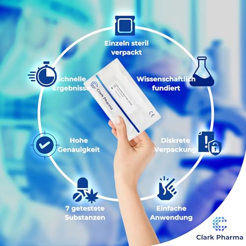 5 x Hochsensible Drogentest-Kits | Tests für 7 Drogen im Urin: Kokain, Cannabis, Ketamin, Opiate, Amphetamine, Benzodiazepine und Ecstasy