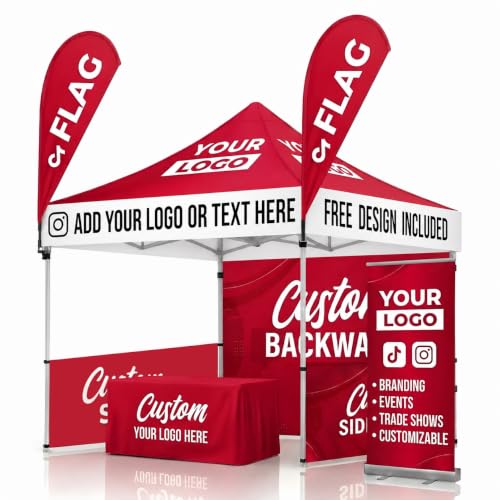 Custom Canopy Tent 10x10, Personalized Pop Up Canopy Tent...