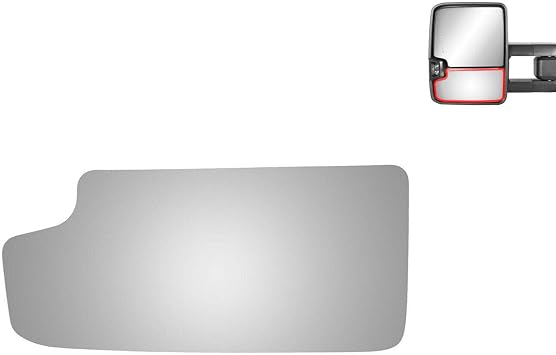 WLLW Mirror Glass fit for Chevy GMC C/K Pickup Tahoe Blazer Silverado Sierra Yukon Avalanche Escalade Driver Side Lower Convex