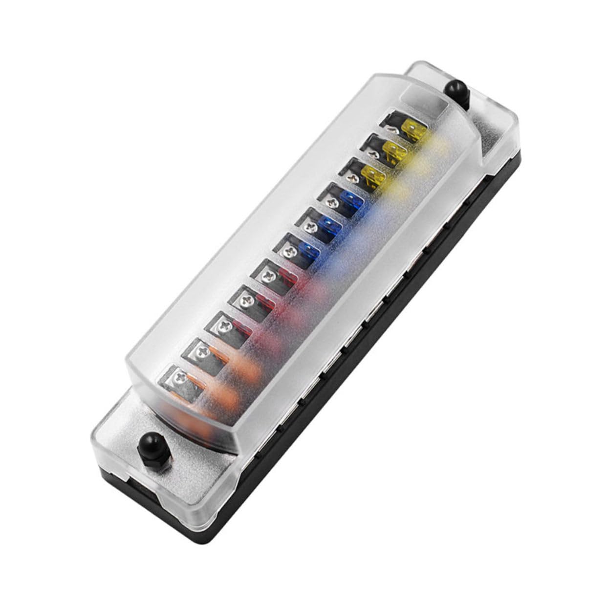 Boîte à Fusibles Automobile Protection Surcharge en Plastique 12 Voies avec Porte-fusible Cuivre 32v 75a pour Voitures et Bateaux
