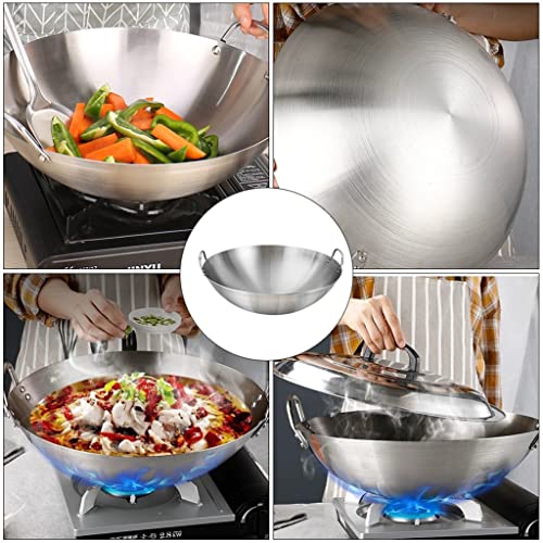 Wok de acero inoxidable 30x30x8 cm para cocina miniatura 7