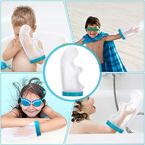 Doact Waterproof Cast Cover Arm Protector for Shower Bath, Plastic Bag Sleeve for Toddlers Wrist Hand Keeps Casts Bandages, Hands, Fingers, Wrists, Arms Dry (Kids arm 14¡°) - Thumbnail 5