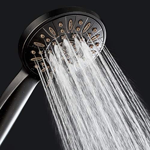 AquaDance High Pressure 6-Setting Oil Rubbed Bronze 4" Handheld Shower with Hose for the Ultimate Shower Experience! Officially Independently Tested to Meet Strict US Quality & Performance Standards