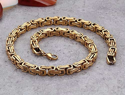 Chaine byzantine fine en acier inoxydable durable - 3