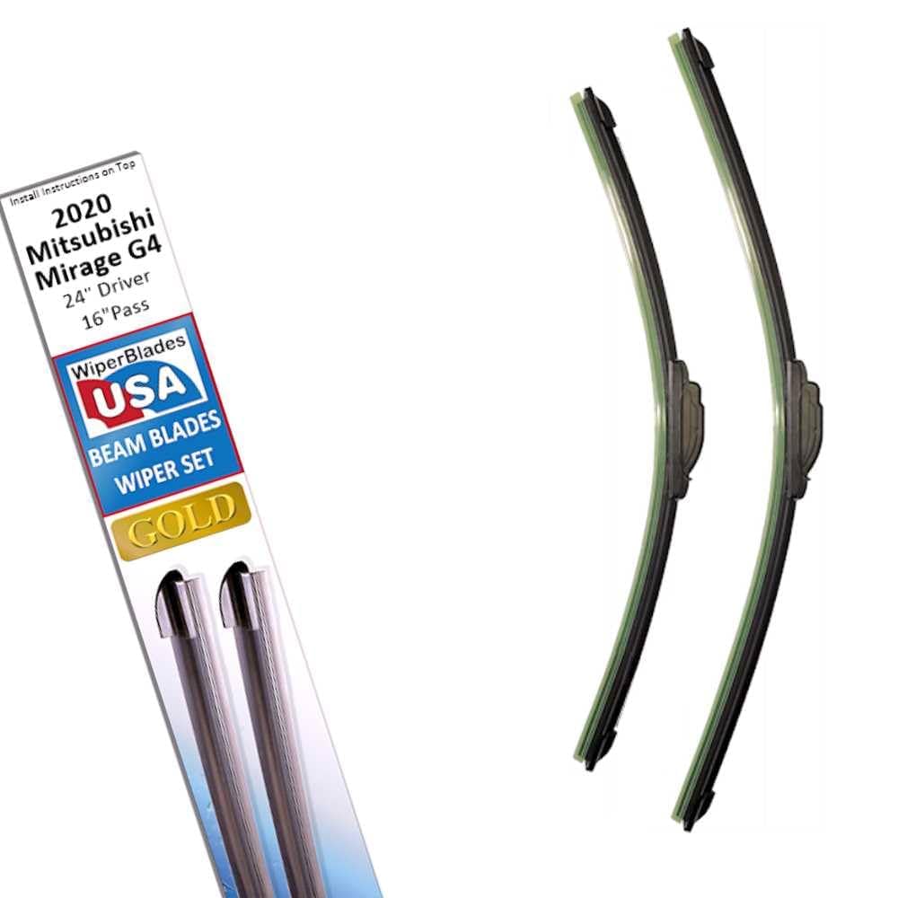 Amazon.com: Beam Blade Wipers Set for 2020 Mitsubishi Mirage
