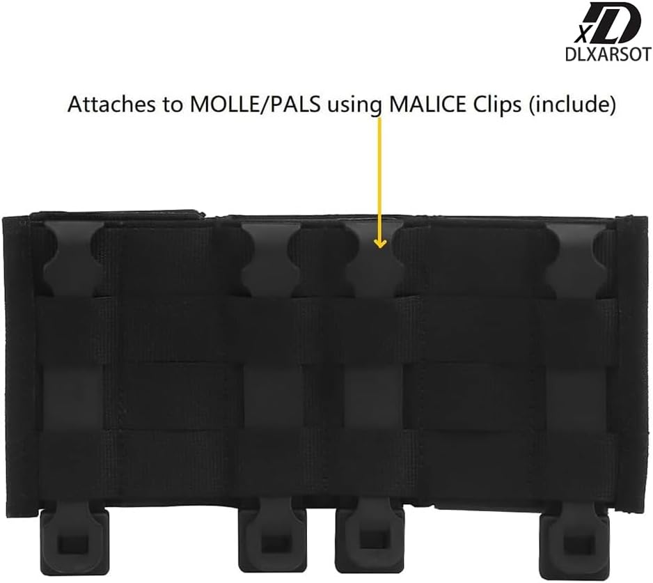 Tactical Molle Triple Mag Pouch,Open Top 5.56/M4/M16 Magazine Pouches Carrier with Quick Release Magazine Holder Insert