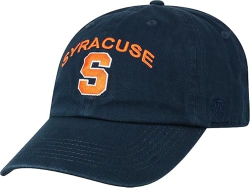 Collegiate Primary Color Team Arch Adjustable Hats (US, Alpha, One Size, Syracuse)