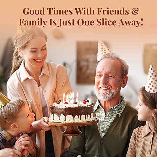 Koala's Home Acacia Wood Cake Stand with Real Glass Dome, Dessert Display, Decorative Kitchen Server, Multi-Purpose Use