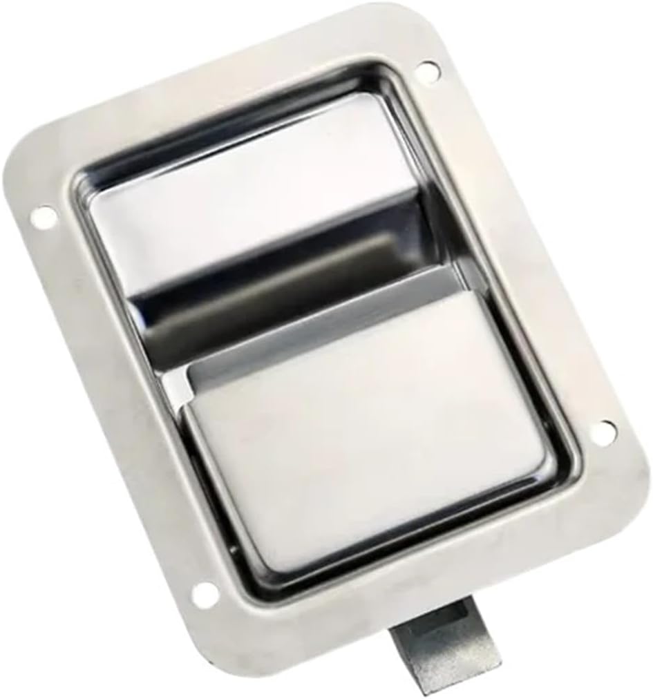 Panel Lock 304 Stainless Steel Engine Hood Toolbox Industrial Machinery Embedded Container Flat Box(No Lock)