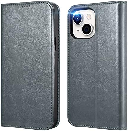 ICARER Wallet Case for iPhone 14 2022, Premium Handcrafted Leather Magnetic Closure Flip Case Cover RFID Blocking Credit Card Slots Kickstand Shockproof TPU Inner for iPhone 14 6.1 inches (Brown)