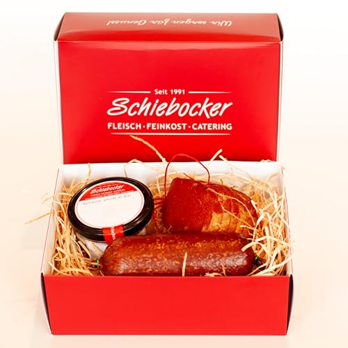 Wurstpaket Oberlausitz | Ostergeschenk Präsentkorb Edel Salami & geräucherter Schinken am Stück...