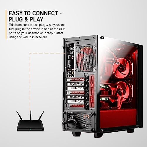 USB WiFi Adapter 950Mbps Wireless Network Dongle for PC/Laptop, Single Band 2.4GHz Compatible with Windows 10/8/7, Mac OS, with Driver CD, WPA/WPA2 Secure - Image 4