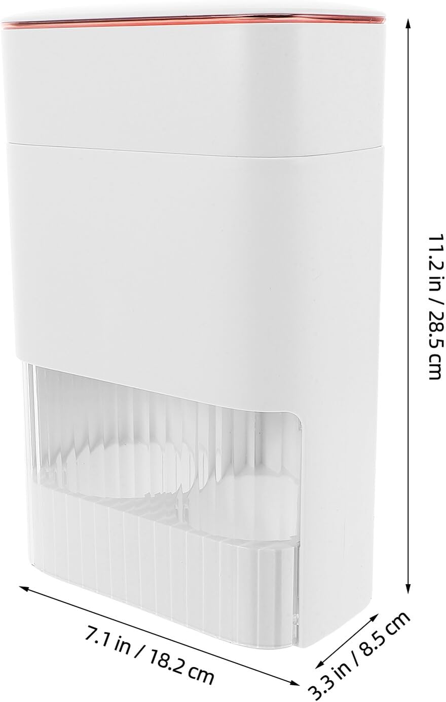 Alipis Wall-Mounted Disposable Cups Dispenser and Water Cooler Cup Holder with Dual Compartments and Storage Box White Paper Organizer for Home Office Hospital Use