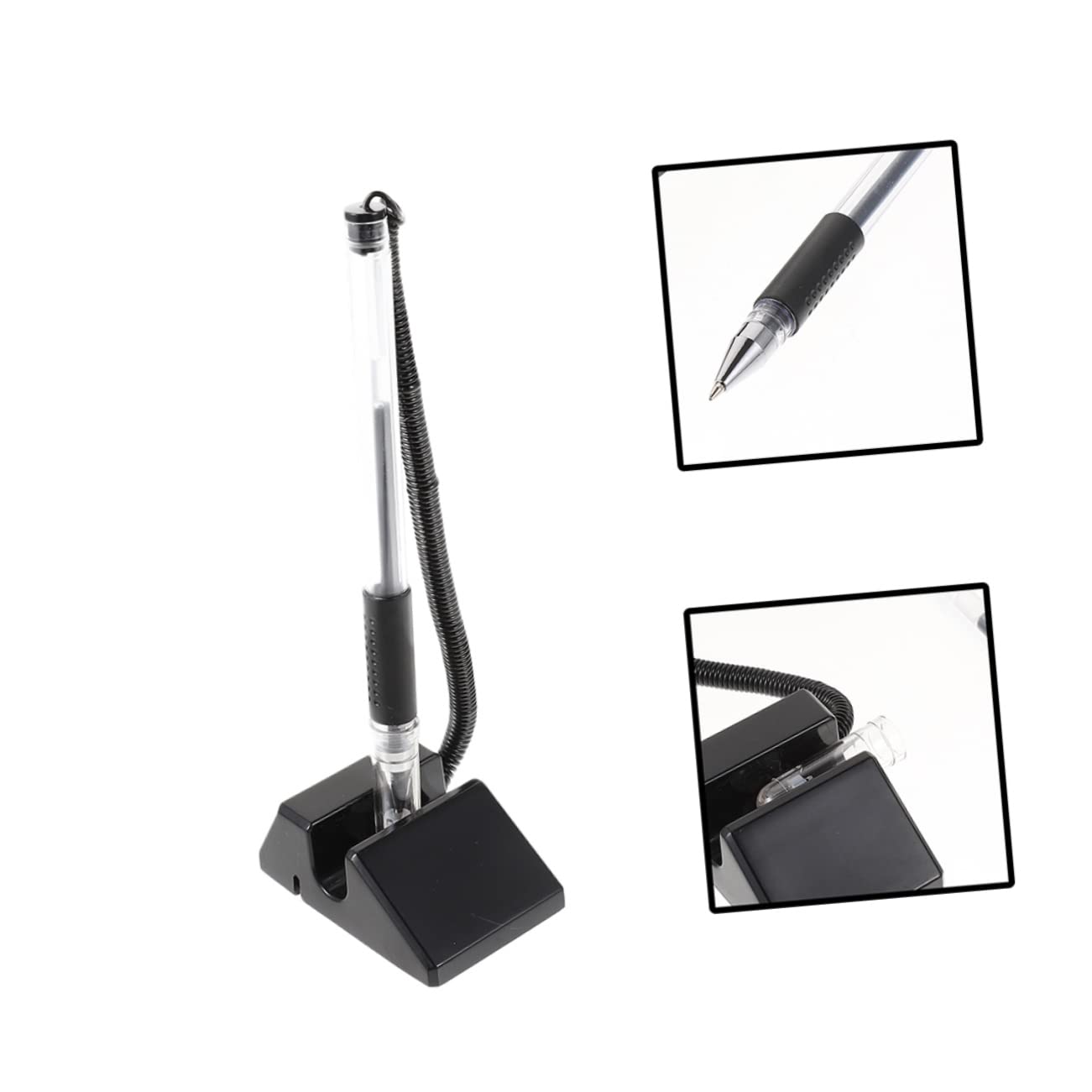 Homoyoyo 5 Set Penne Banco Con Gel Nero Per Ufficio Scrivania Reception Impugnatura Confortevole E Scrittura Per Pubblici Come Banche E Ospedali 4 Pezzi*5