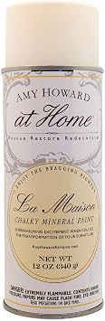 AMY HOWARD AT HOME - Chalky Mineral Spray Paint - All In One Paint - No Stripping, Sanding, or Priming - Matte Finish Chalk Paint for Furniture - La Maison 12 oz