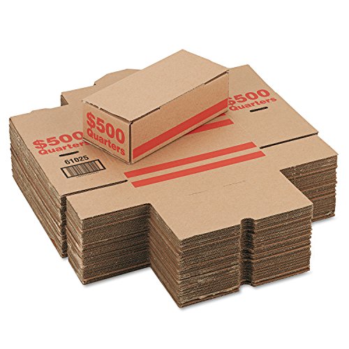 Caja de cartón corrugado para monedas, 10.94 x 5 x 30.38 cm, naranja miniatura 3