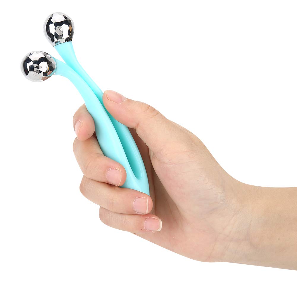 Masajeador de rodillo facial de 3D, masajeador facial de rodillo de doble bola en forma de V, herramienta de masaje de belleza para levantar la piel para mejorar el contorno facial y reafirmar