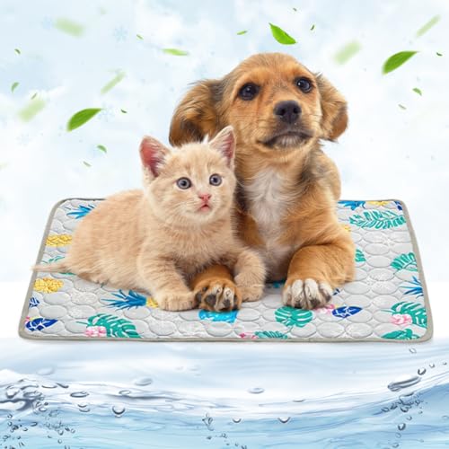DASIAUTOEM Kühlmatte für Hunde und Katzen, Haustier Kühlmatte, Ungiftiges Gel, Selbstkühlende Haustier Kühlmatte, Hundem...