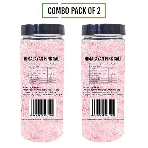 Image of Chef Urbano Himalayan Pink Salt 500 g Pack of 2 | Pure & Natural | Mineral Rich Salt | Low Sodium | Packed with 84 Minerals | Pet Jar