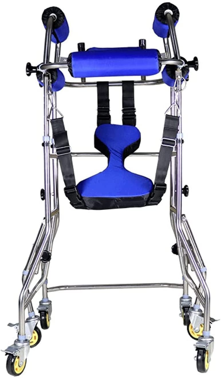 Andador plegable con ruedas y asiento para ancianos, soporte de infusión en forma de U, parálisis cerebral, marco de pie, ayuda de movilidad para personas mayores y adultos