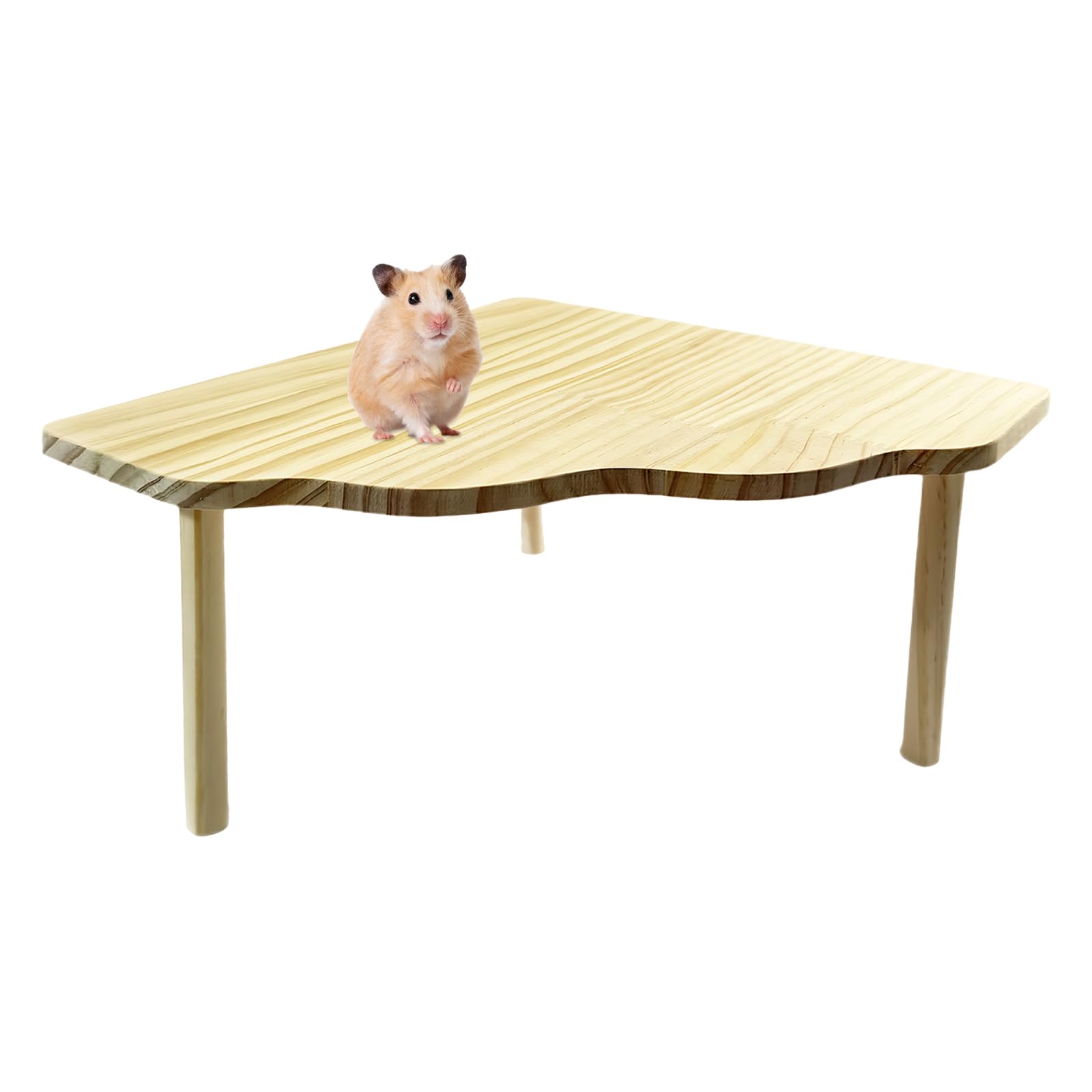 22x22x13cm Wooden Hamster Platform, Hamster Cage Platform for Climbing & Playing, Hamster Accessories for Hamsters Gerbils