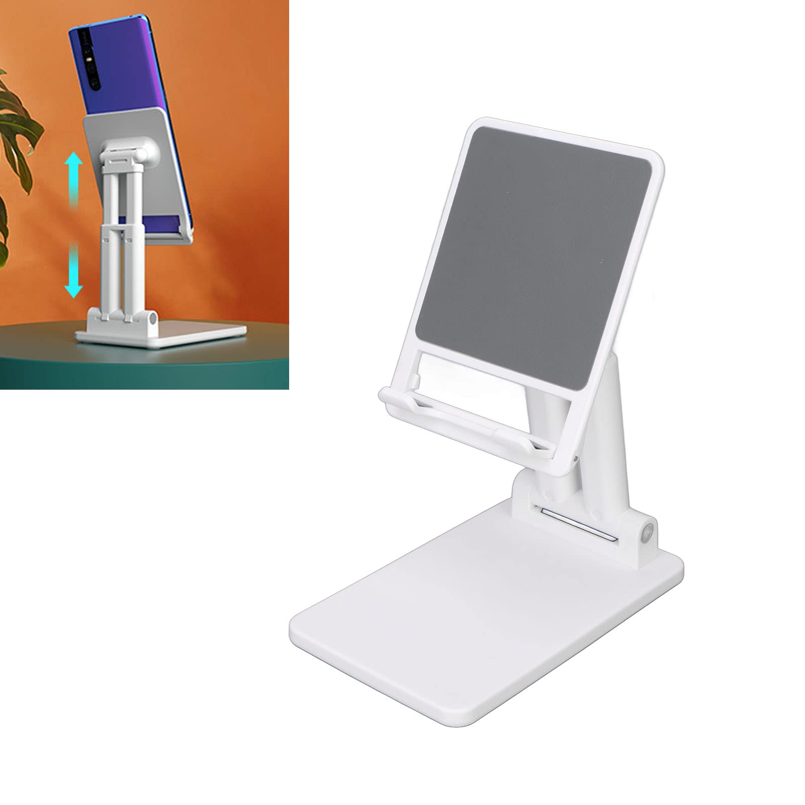 Cocoarm Supporto Pieghevole per Telefono Cellulare, Doppie Aste per (WHITE)