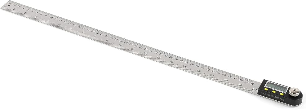 Digital Angle Finder Ruler, 500mm LCD Display Wear Resistance Durable Stable Display Angle Ruler Stainless Steel for Woodworking