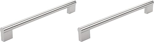 Miniatura 8 de Richelieu BP527224195 Avellino Collection - Manija de gabinete de níquel cepillado de 8 13/16 pulgadas (8.819 in) de centro a centro, tirador de
