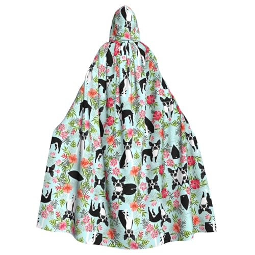 Capa con capucha de perro para Halloween: disfraz de escenario sin cremallera