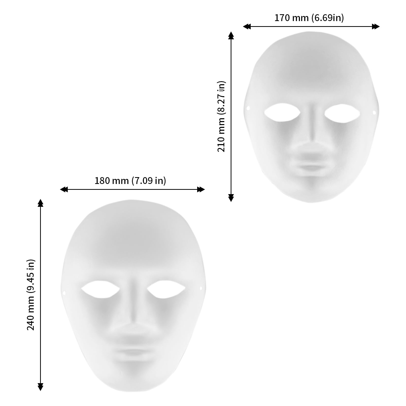 40 mascherine di carta bianca da dipingere, maschera di carta bianca, per fai da te, per cosplay, maschere, feste, decorazioni