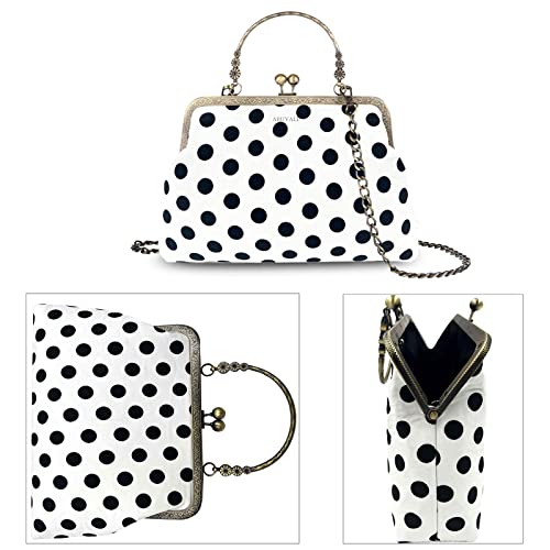 Image of Evening Bag Vintage Purse Kiss Lock Purses and Handbags for Women Formal