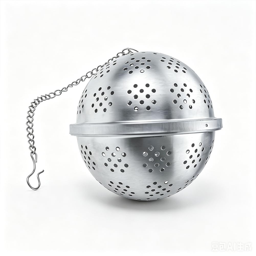 Large Stainless Steel Tea Ball Strainer - Spice Infuser -4