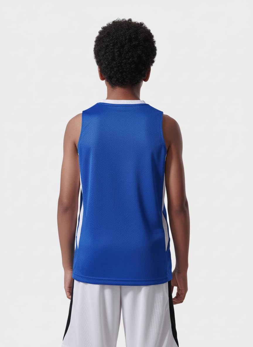 Youth Boys Reversible Mesh Performance Athletic Basketball Jerseys Blank Team Uniforms for Sports Scrimmage - Image 3