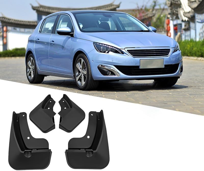 Bavettes garde-boue pour Peugeot 308S 2014-2019, pare-boue noirs de protection