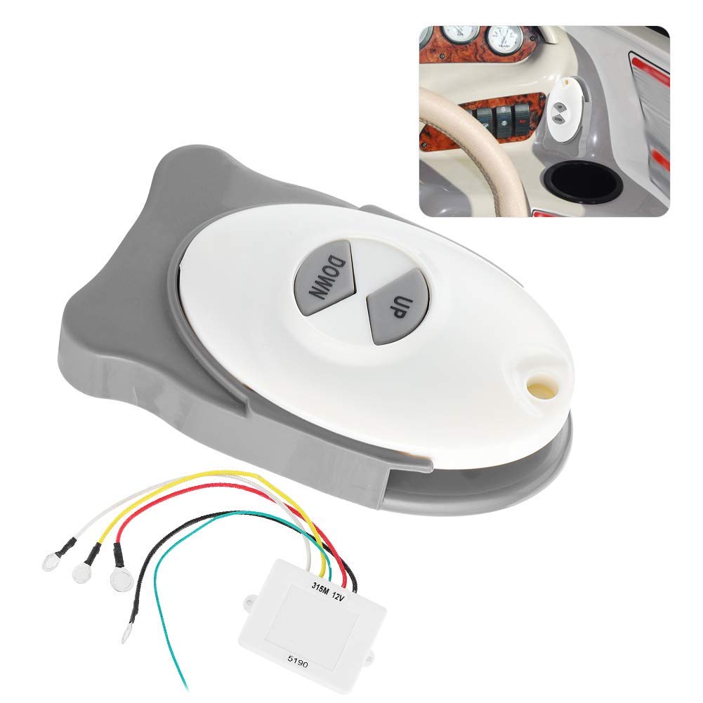 Télécommande Sans Fil pour Guindeau 12V, Récepteur Étanche, Portée 50 Pieds, pour Bateau Yacht Ferry