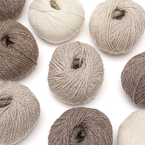 100% Eco Highland Wool Yarn Set Of 3 Skeins (150 Grams) Worsted Weight Natural Colors (No Dyes) - Sourced Directly From Peru - Heavenly Soft And Perfect For Knitting And Crocheting (Ivory) #TOP5