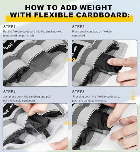 Image of Adjustable Ankle Weights for Women Men 1 2 4 5 6 8 10 LBS 1 Pair Leg Weights Wrist Hand Arm Weights with Removable Weight Strength Training Weight for Walking Running Gym Fitness Physical Therapy