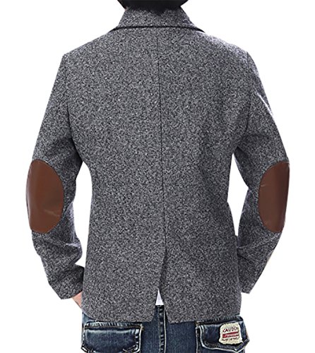 Jiayou Child Kid Boy Casual Grey Slim Fit Blazer Jacket(Grey,5T) #TOP1