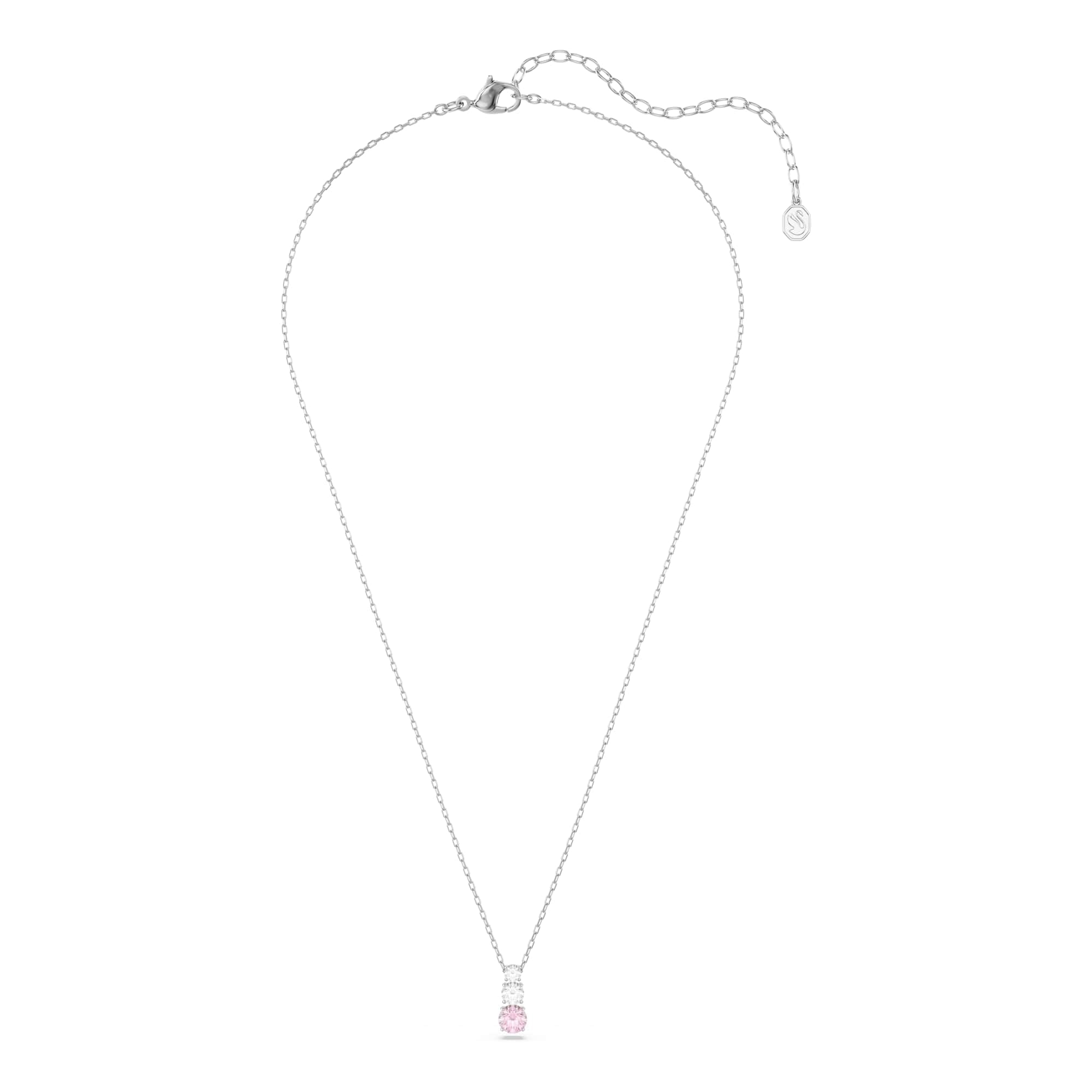 Swarovski Stilla Attract Collezione, Taglio rotondo, Rosa, Placcato rodio