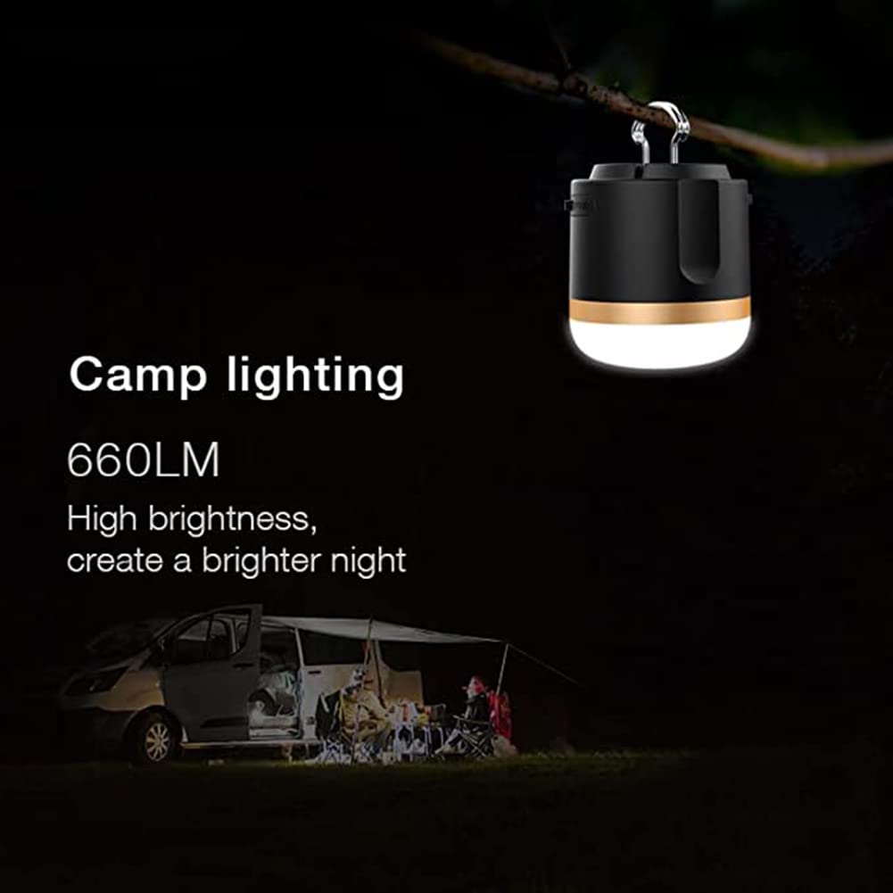 Lanterne da campeggio Mini Size Ricaricabile Magnetico Tenda Luci con Gancio per interruzioni di corrente, Luce Portatile per Campeggio Esterno Bianco