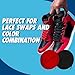 Proof Culture | Compatible with Jordan 1-8 Laces | Premium Flat Red Cotton Shoe Laces Replacement for Jordan Laces and Air Force Laces (Red, 45