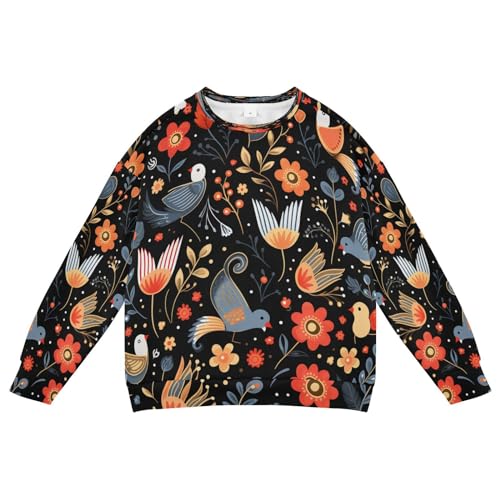 Cartoon Pattern Cute Condors Kids Sweatshirt Soft Long Sleeve Pullover Crewneck Tops Shirts for Boys Girls