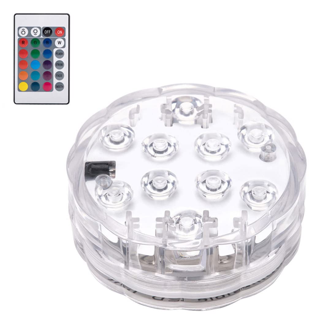 Bath Spa Lights Hot Tub Lights Submersible LED Light Underwater Waterproof Pool Bath Spa Disco with Remote Control