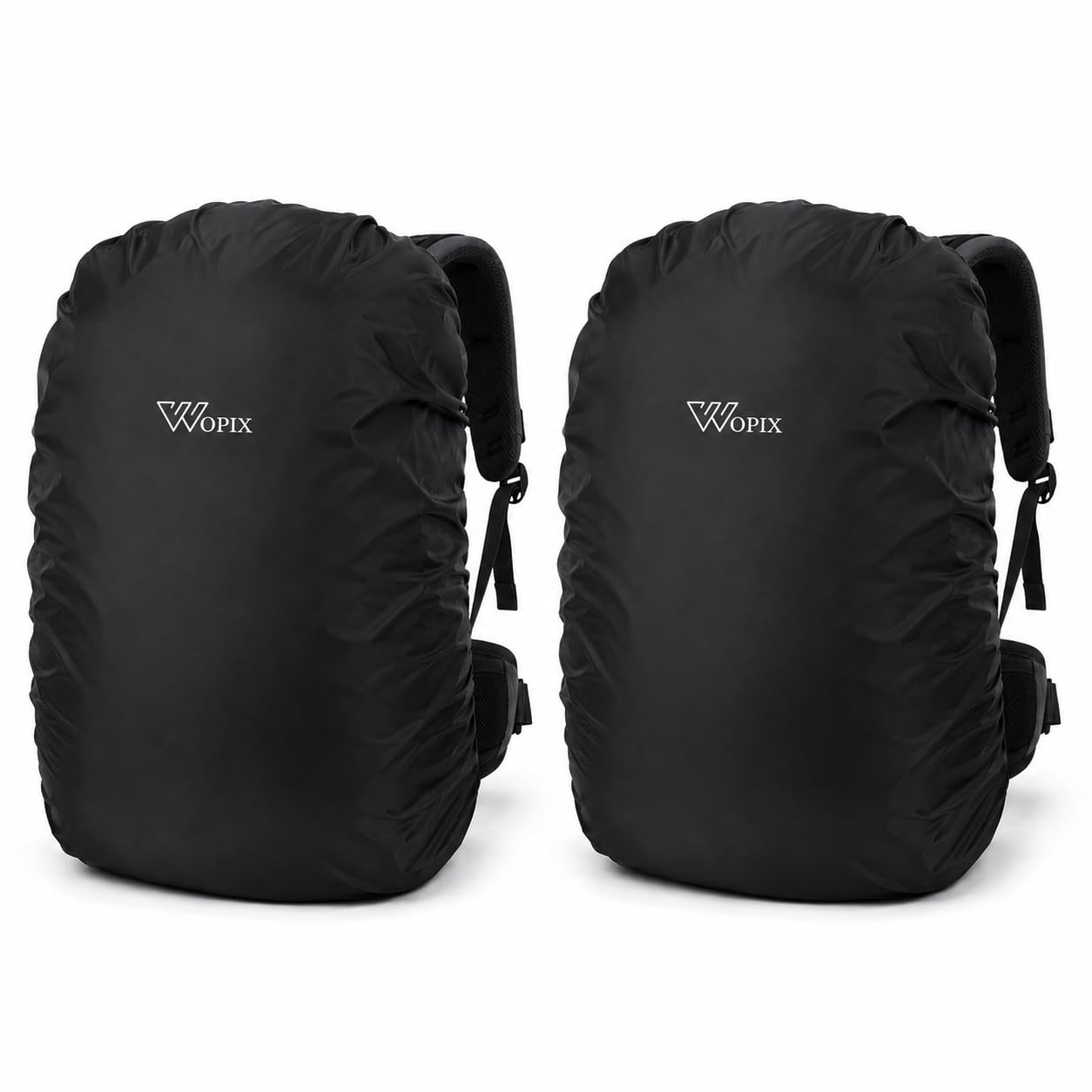 wopix Waterproof Backpack Rain Cover, Ultralight Rain Cover for Hiking Backpack, Tear Resistant Rucksack Cover with Elastic Drawstring, Dust Proof Travel Backpack, Outdoor Travel (Multi, Pack of 2) | Water Repellent, Foldable Design, Outdoor Hiking, Fits Most Backpacks, Portable Pouch-picture-4