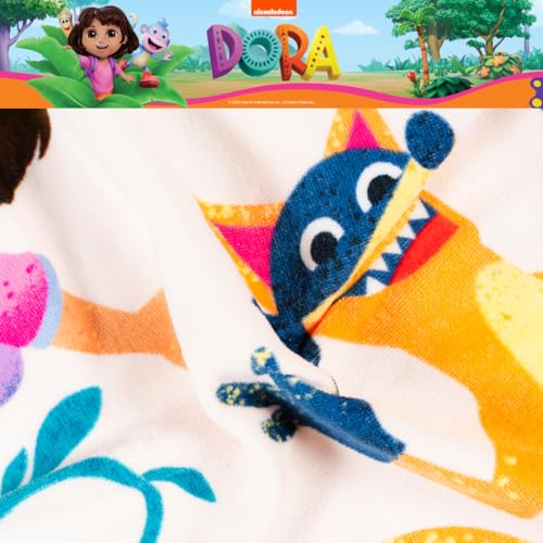 Image of Dora The Explorer Kids Super Soft Bath /Pool /Beach Soft Cotton Terry Hooded Towel Wrap, 24 in x 50 in, (Officially Licensed Product) by Franco