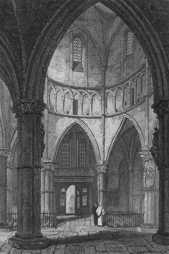 Tableau église temple Preston Neale toile déco murale 60x90