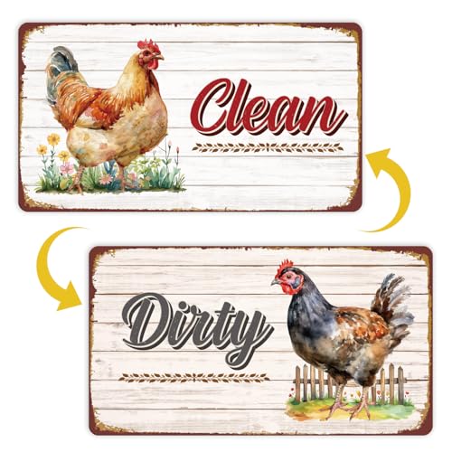 Imán para Lavavajillas Chicken Clean Dirty Cosmisun